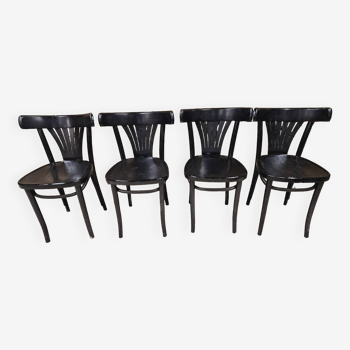Set of 4 bistro chairs 1970