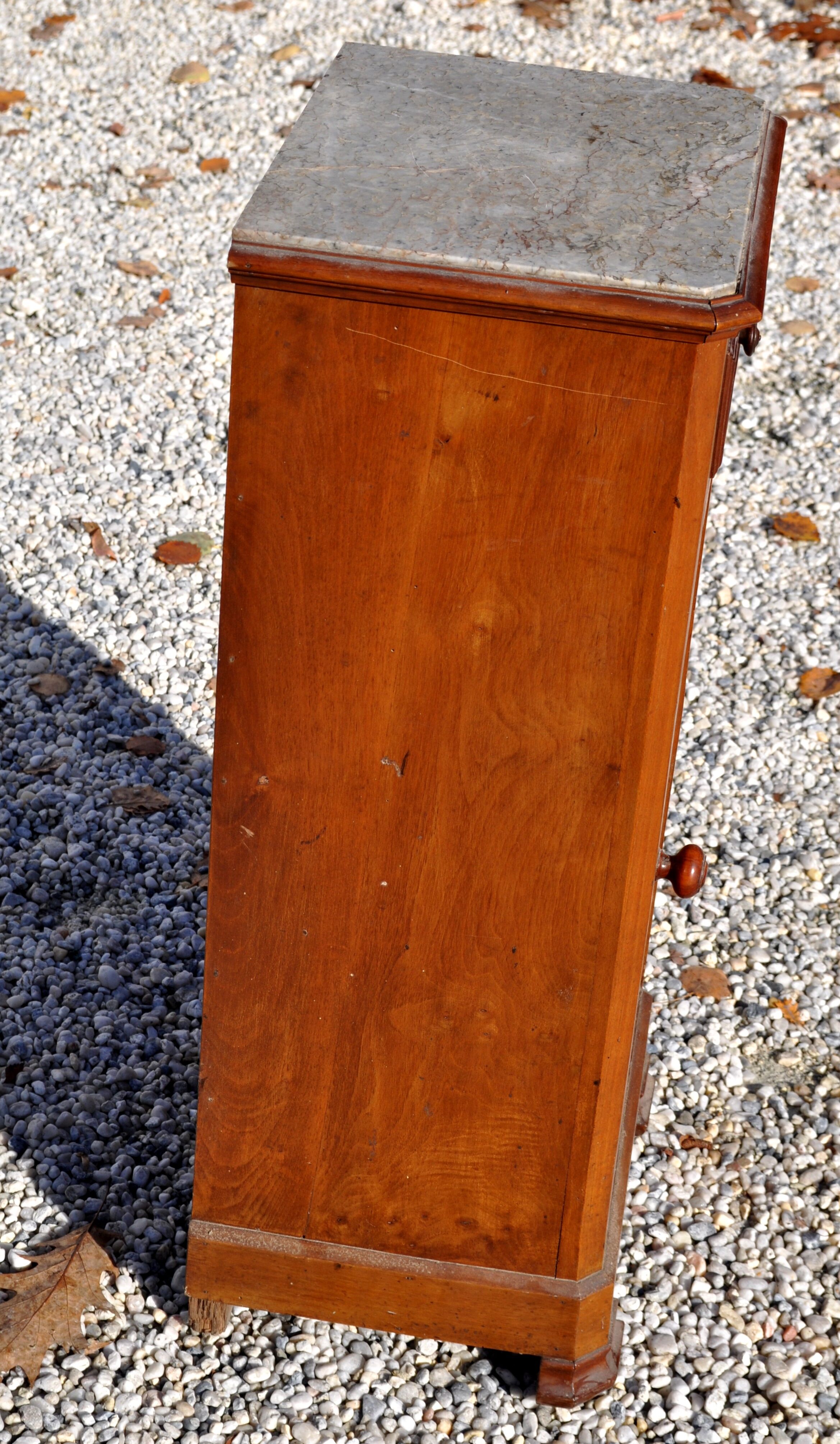 Marble top nightstand