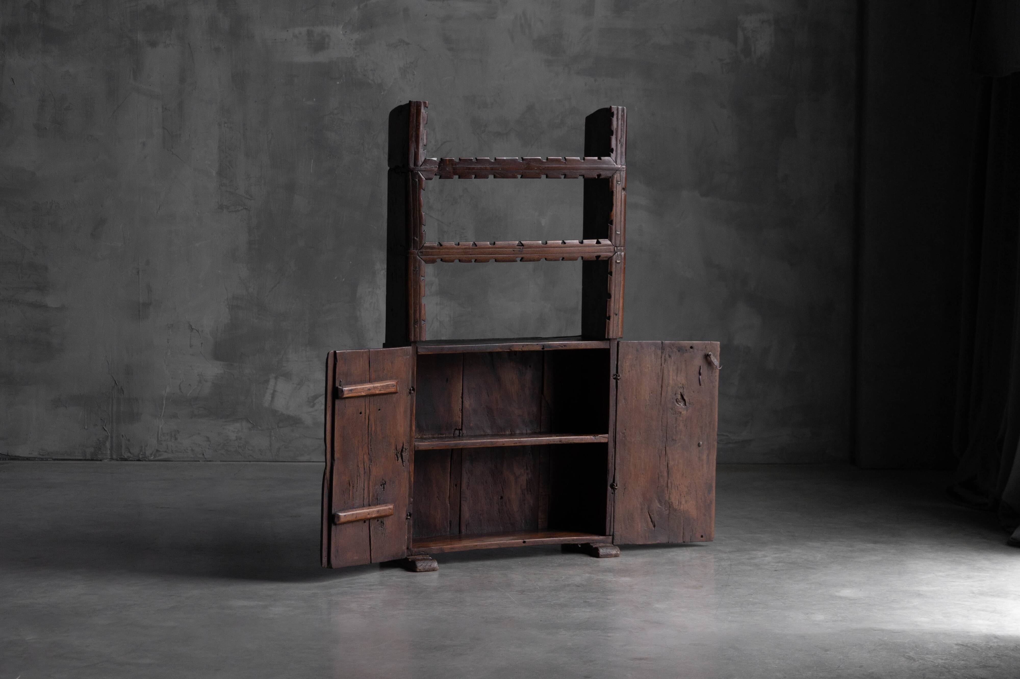 Antique Art Populaire Cabinet, France, 19th Century