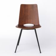 Mid Century Danish Chair 1950s Teak Plywood Chair, Scandinavian Vintage