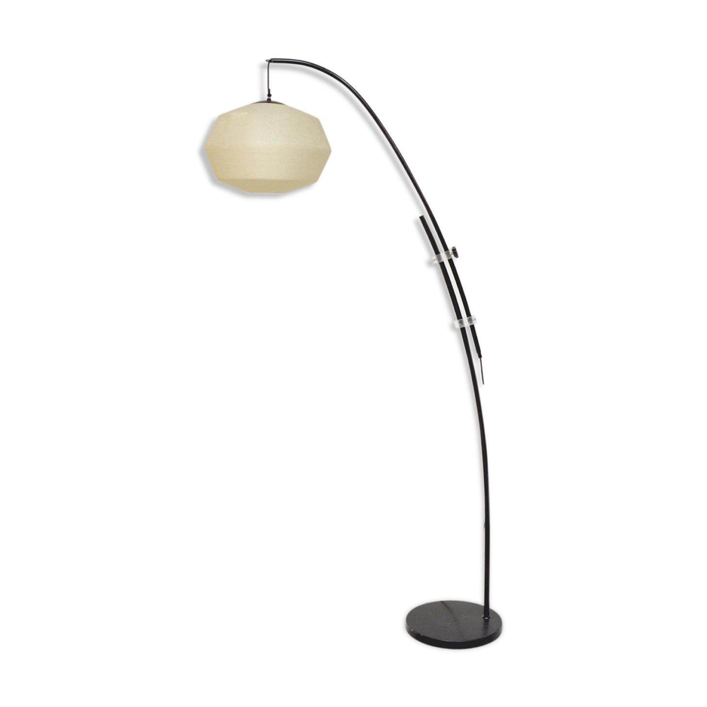 Floor lamp black adjustable arc, 1960