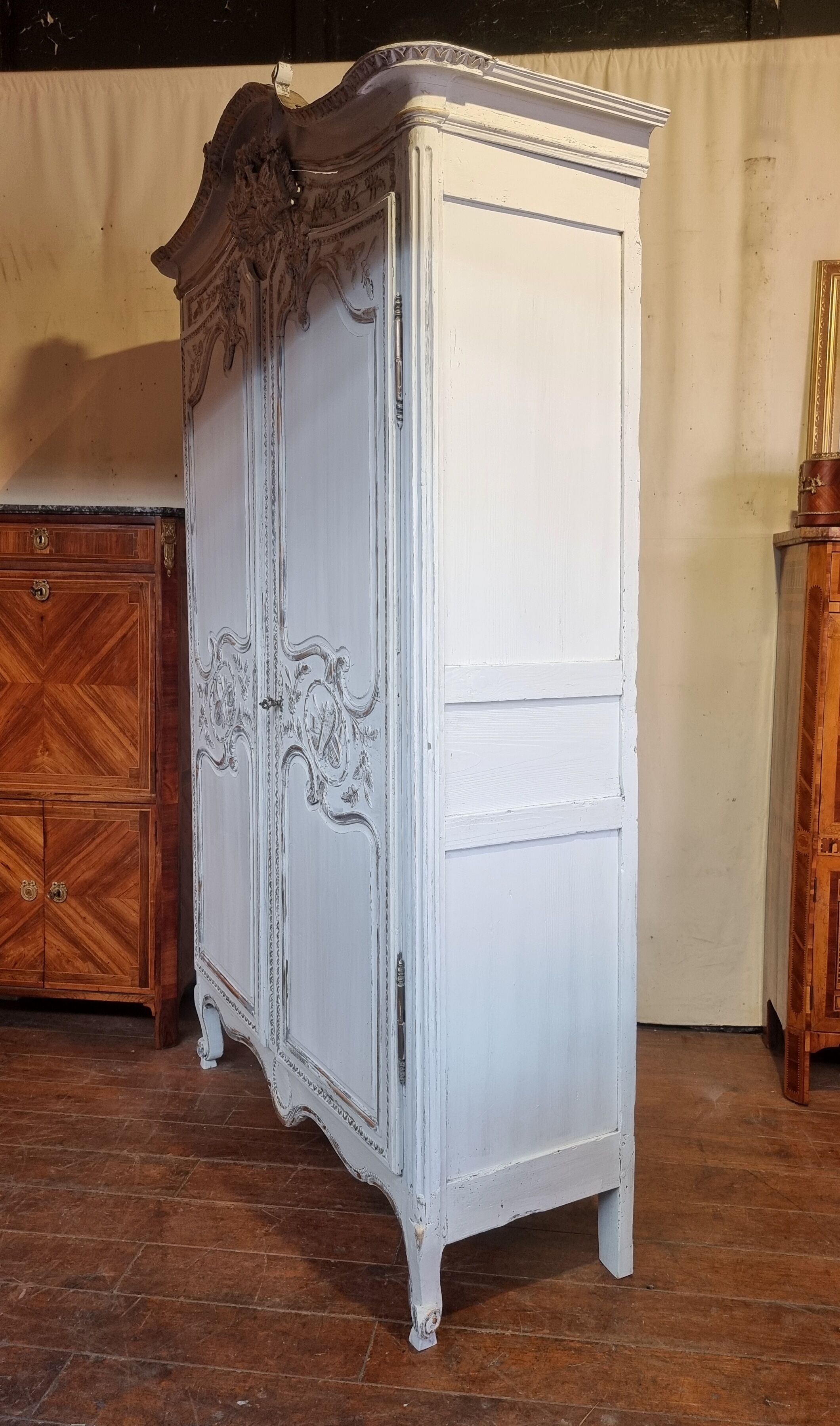 Wedding cabinet de fécamp - upper normandy - transition era - patinated oak - 18th