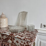 Service de table en verre texturé bullé