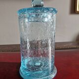 Bonbonnière pour enfants méritants en verre bullé de Biot, avec couvercle