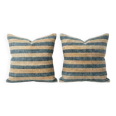 Set of 2 vintage kilim cushion covers 41x41 cm