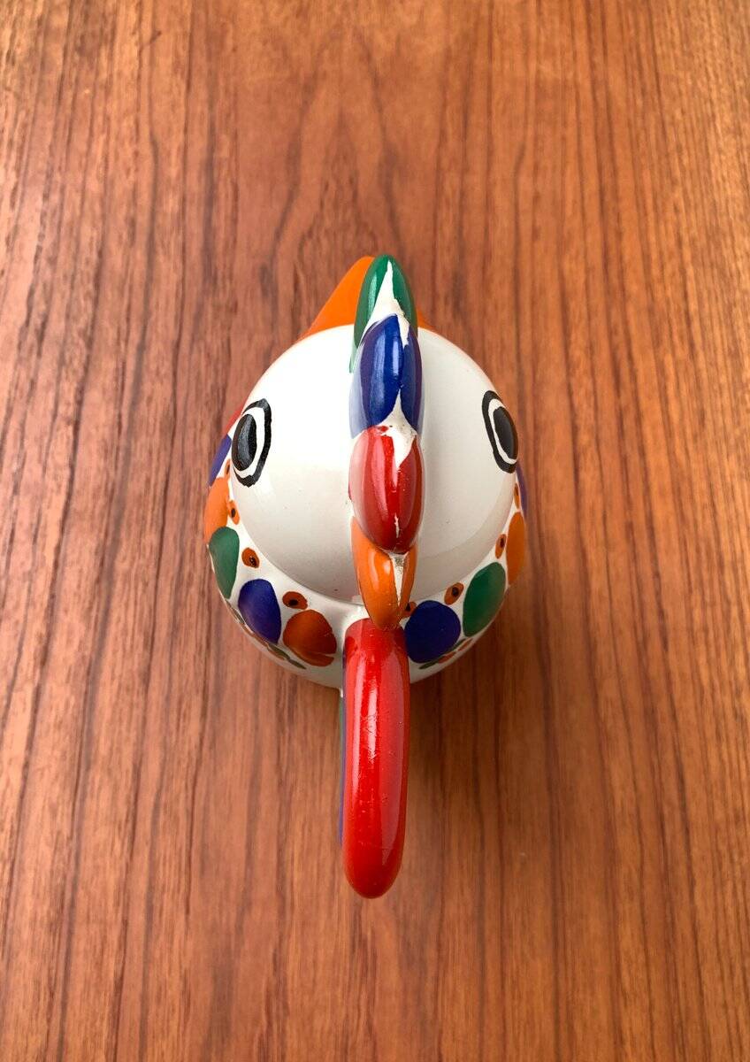 Vintage ceramic teapot or coffee pot chicken, 1970s.