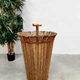Midcentury rattan umbrella stand vintage 'Tiki'