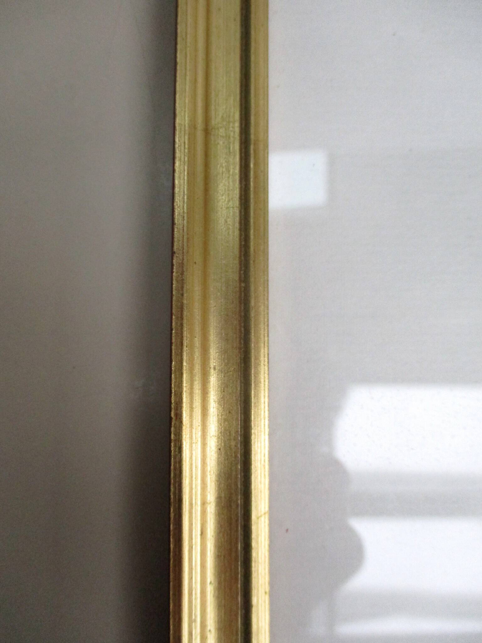 Vintage gilded wood frame for 241 x 302 mm subject