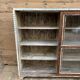 Teak display cabinet with sliding doors
