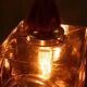 Japandi Lampe suspendue en verre, lampe en verre vintage cubique bohème