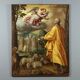 Ancient painting of Saint Joachim and the angel, oil on canvas, 16th century.