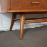 Vintage oak buffet and ceramic 1950