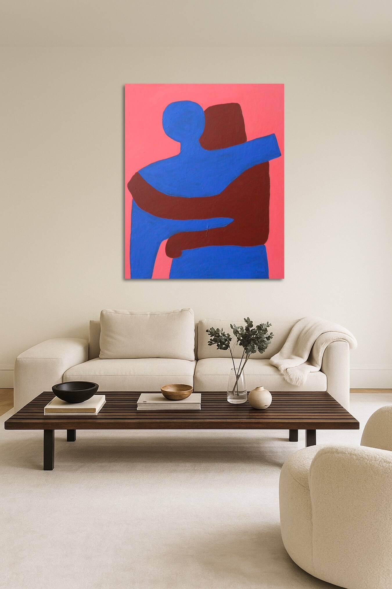 Can I hold you, blue version 100x80cm