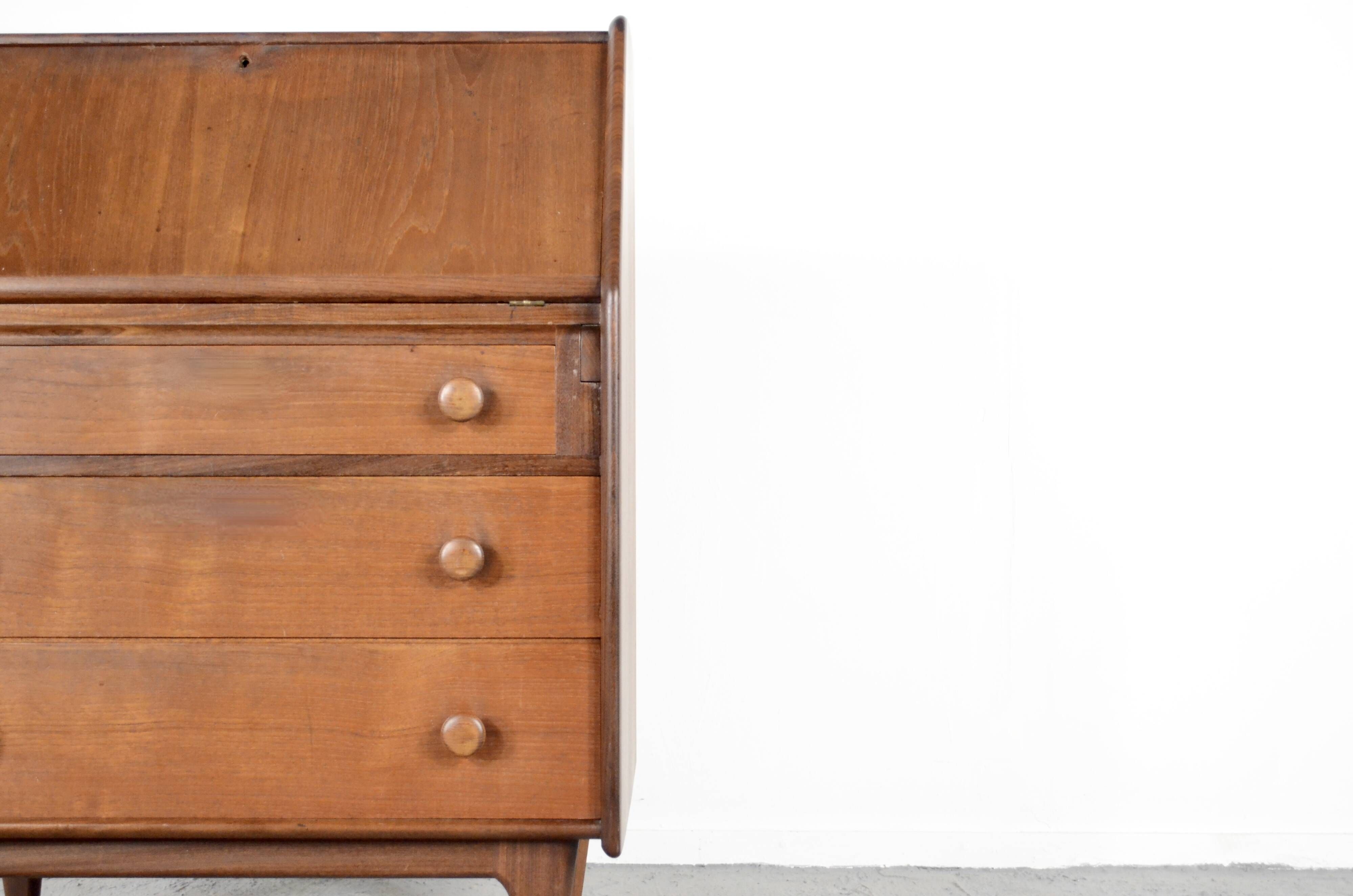 Vintage Danish Style Bureau / Cabinet In Afromosia By A. Younger