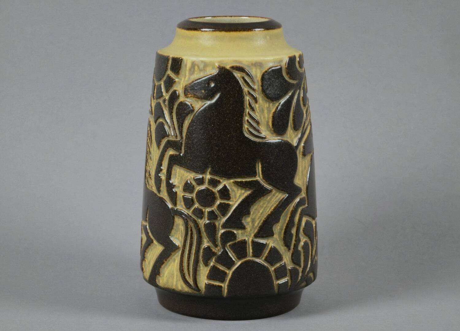 Vintage 1970s Michael Andersen & Son Bornholm Handmade Stoneware Vase.