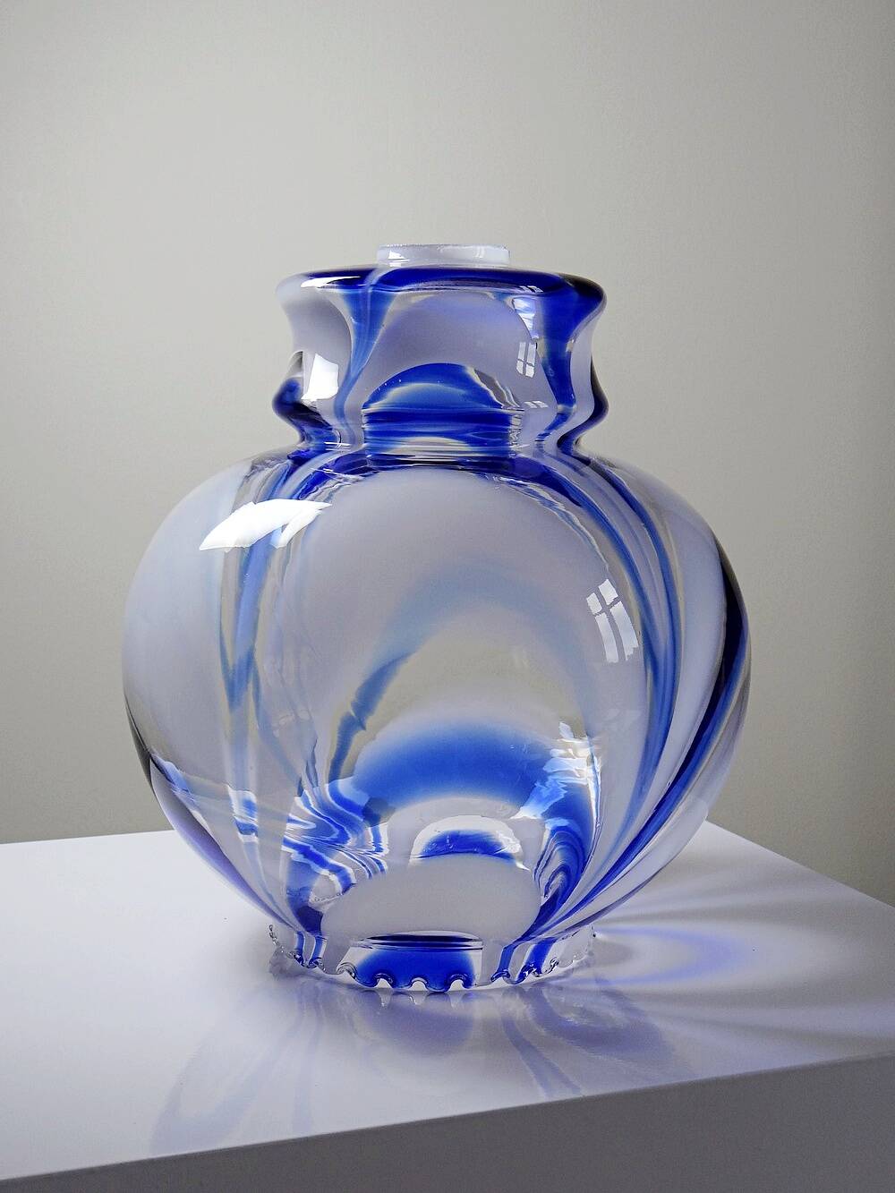 Large vintage Murano glass light globe from the 60s-70s attributed to Mor