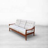 Mid-Century Danish Vintage 3-Seater Sofa in Teak, Denmark, 1960s
