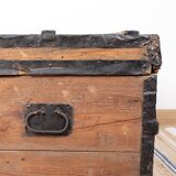 Large old trunk, wood and steel