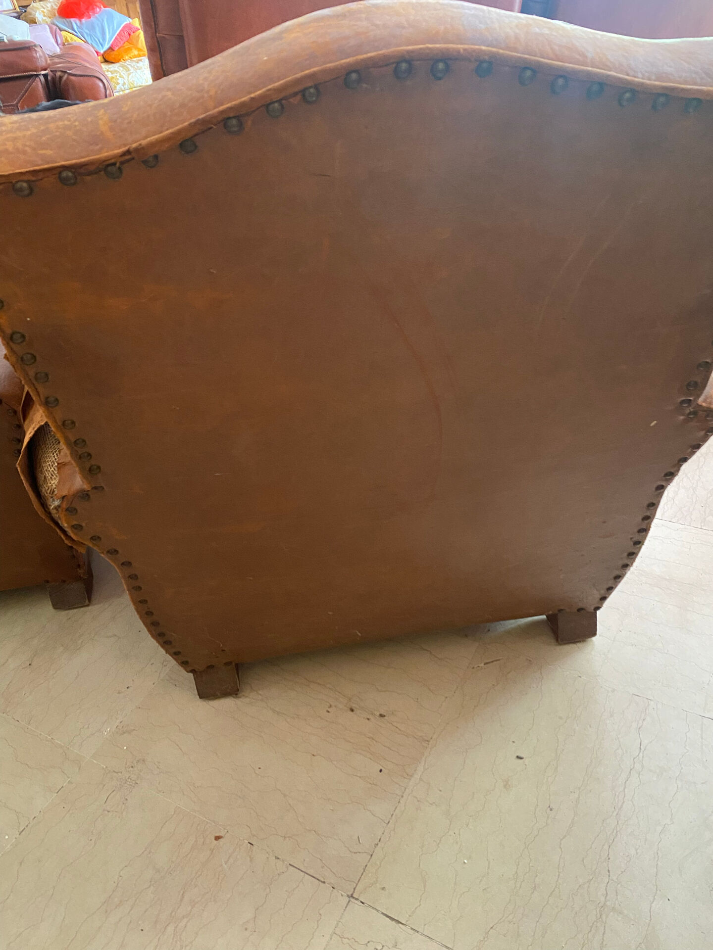 2 vintage club armchairs