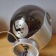 Space age lamp in chrome metal and smoked glass from the 1970s.