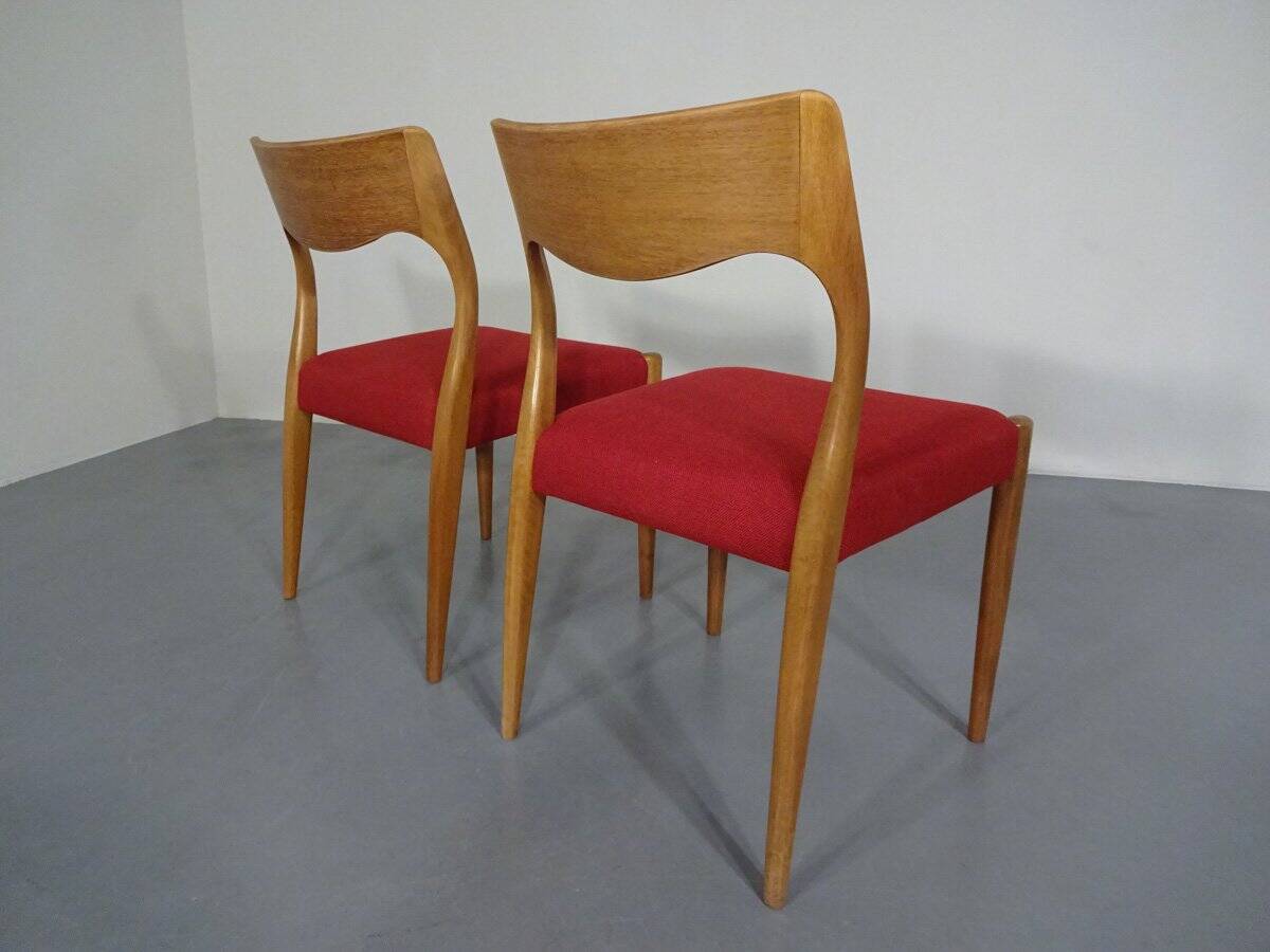Set of Danish Oak Dining Chairs, 1960s