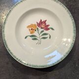 Lot of 6 antique deep plates Digoin Sarreguemines model Boby in very good condition.