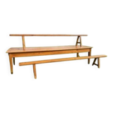 Farmhouse table and 2 benches