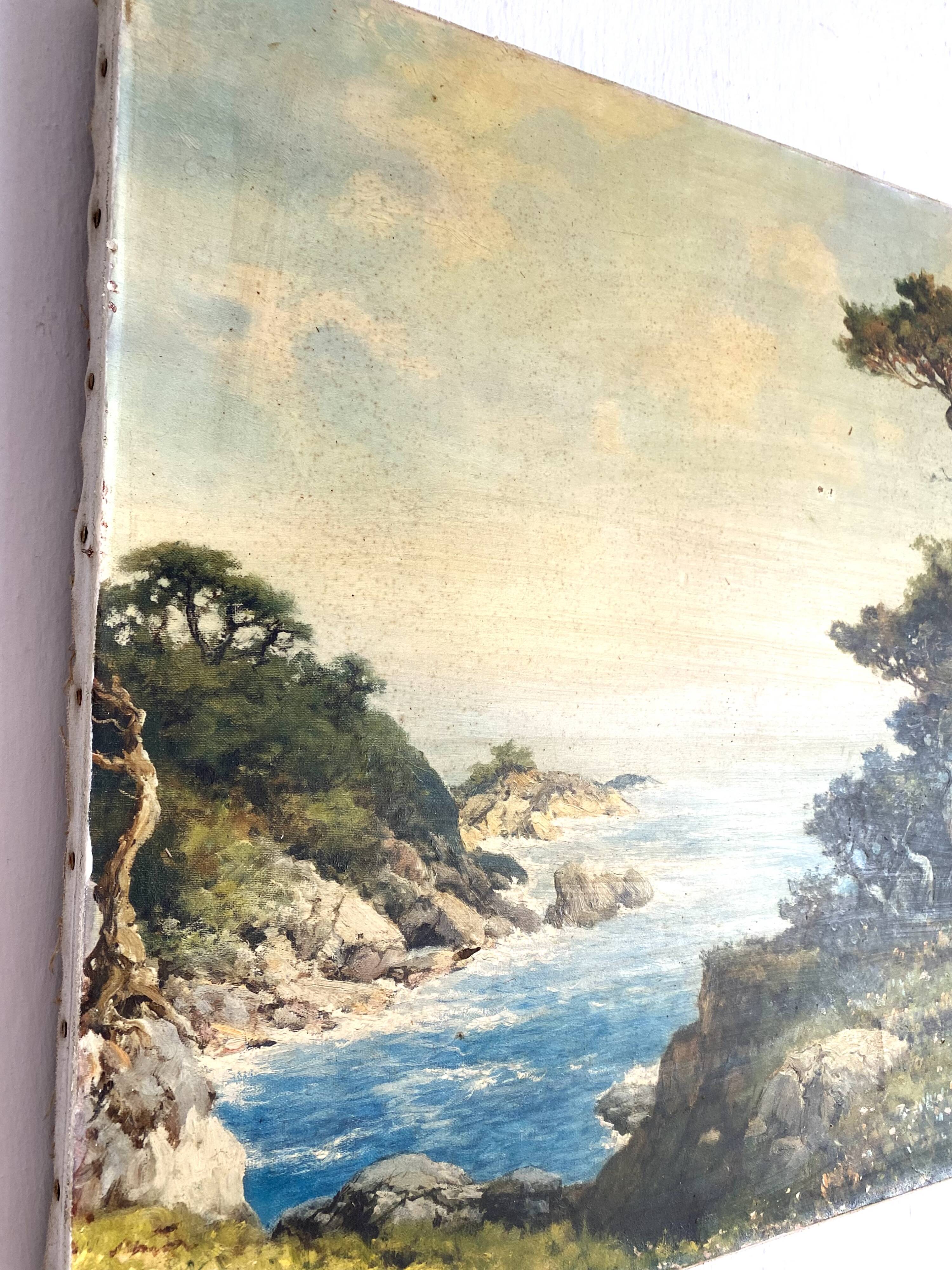 Tableau ancien impression d'art , paysage  Robert Woods 79x61 cm