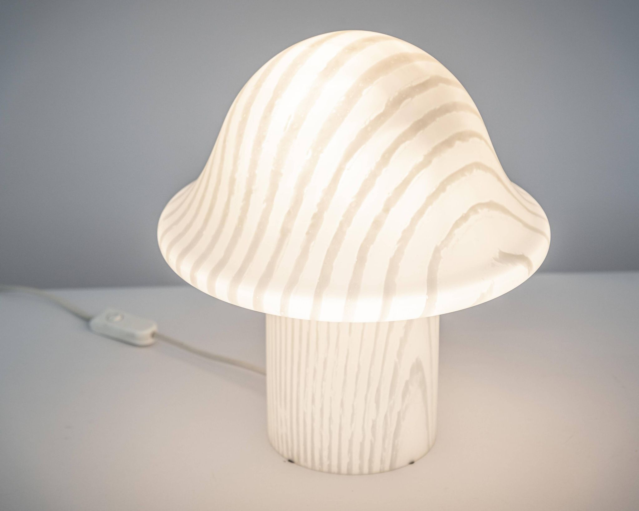 Large glass table lamp by Peil & Putzler, Germany, 1970s.