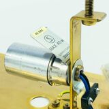 Pair Mid Century Scandinavian Glass & Brass Wall Lamps - C.Fagerlund, 1960s