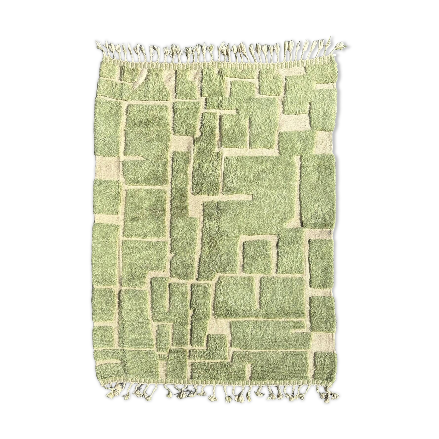 Magnificent new Beni ouarain water green carpet 200x300 cm