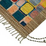 Hand-Knotted Turkish Contemporary 254 cm x 313 cm Multicolor Wool Carpet