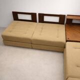 Corner sofa from the 60s-70s by Dřevotvar, mid-century Czech design.