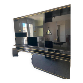 Vintage prestige black lacquered sideboard
