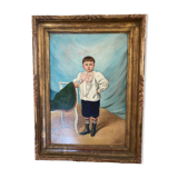 Portrait à l’huile d’un jeune garcon