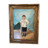 Oil portrait of a young boy