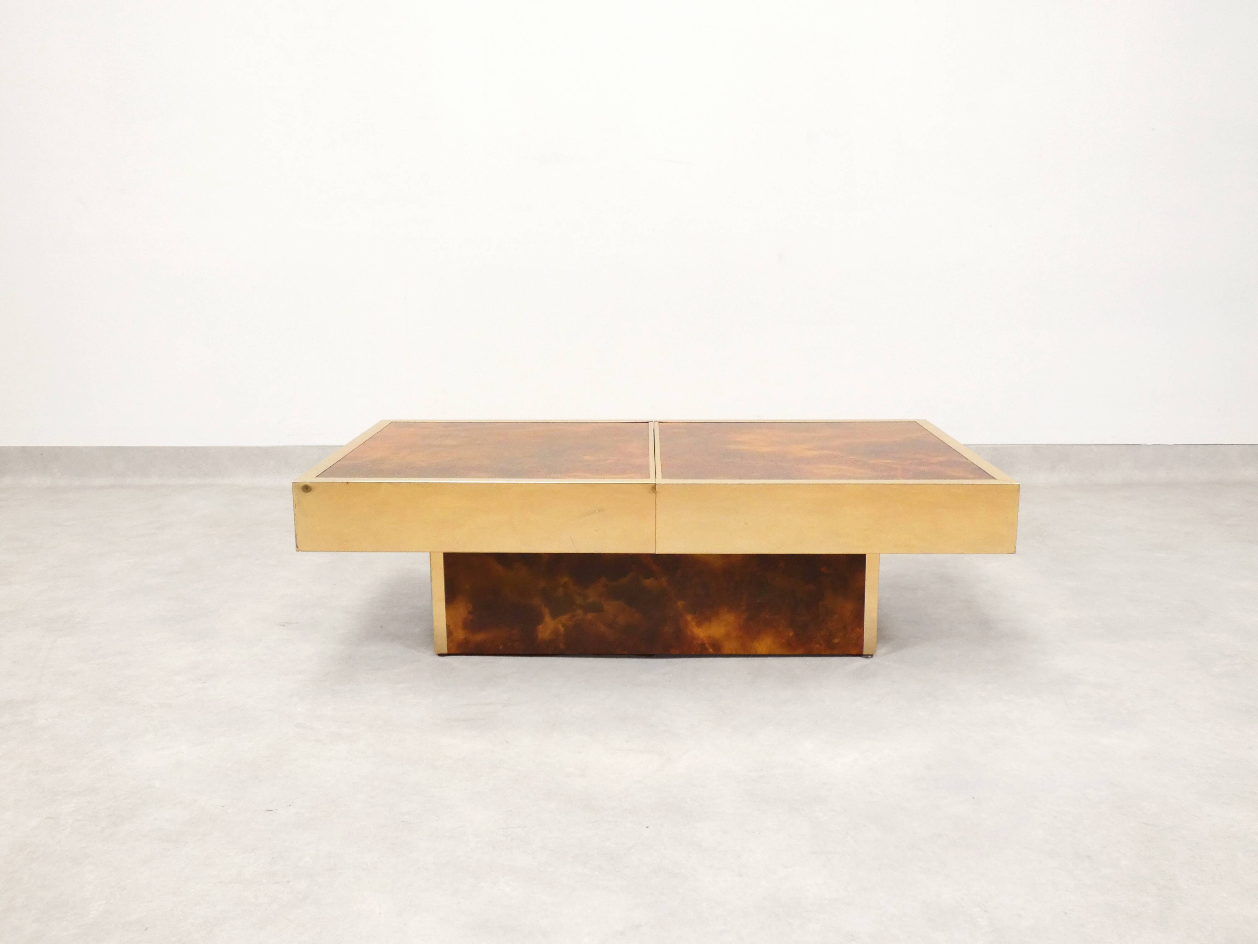 Cofee table with hidden bar by Maison Lancel