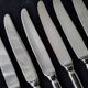 6 Silver-plated and Stainless Steel Table Knives Jean Couzon 24 cm