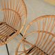Vintage chair in rattan feet metal