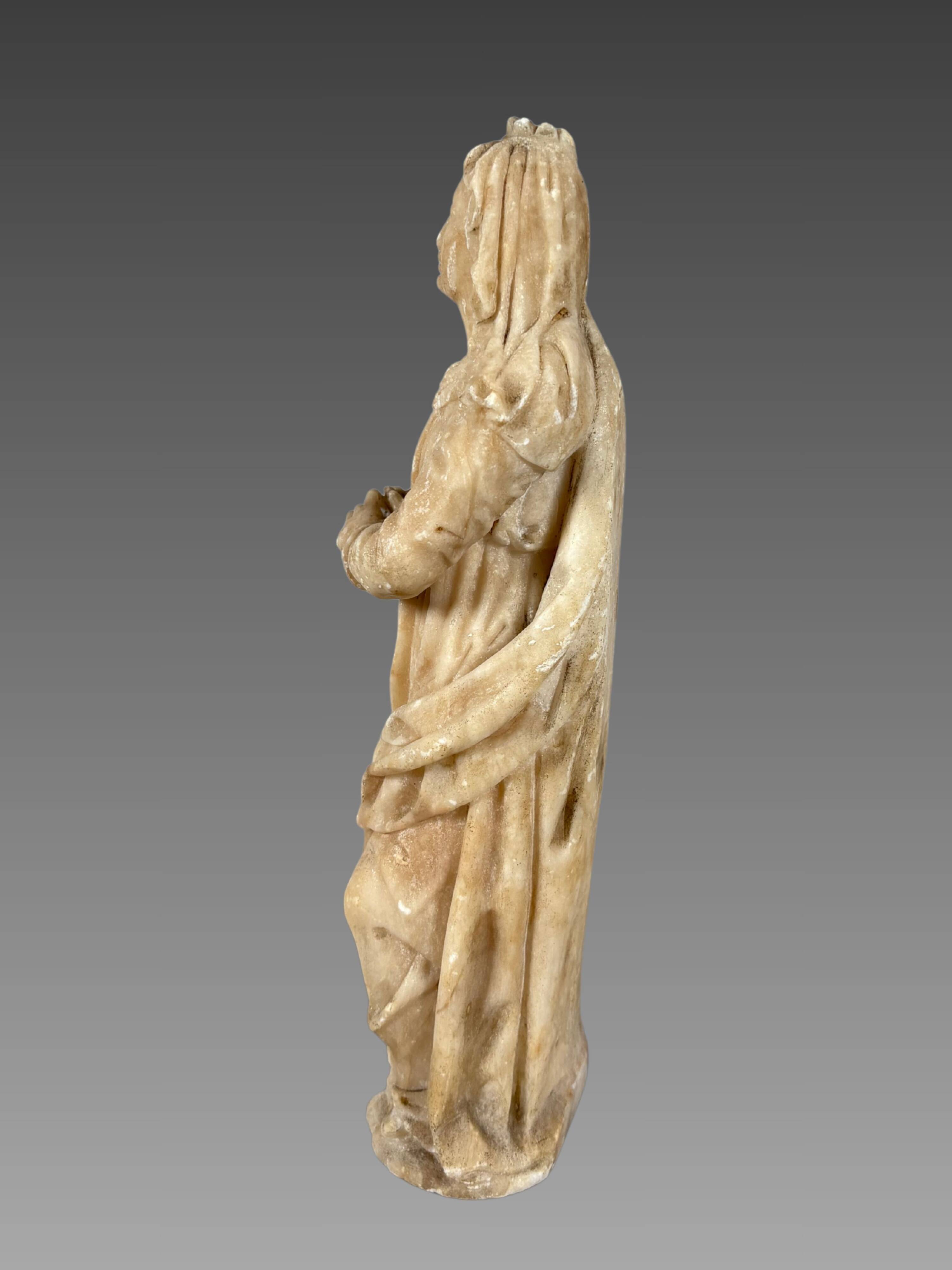 Flandre - Sainte Anne 16th century - Alabaster sculpture