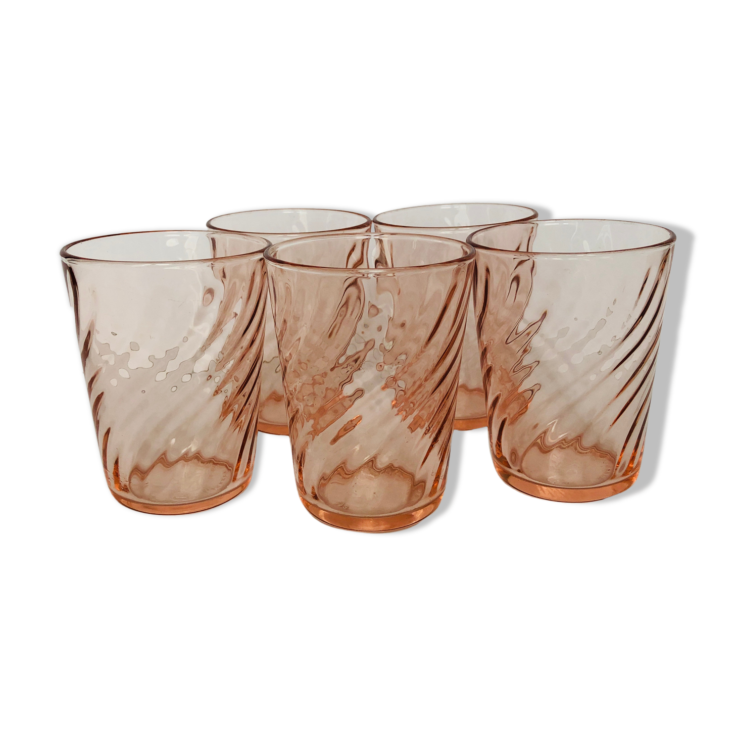 5 verres à eau Rosaline