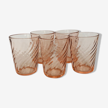 5 water glasses Rosaline