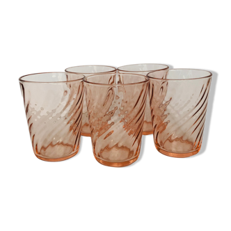 5 water glasses Rosaline