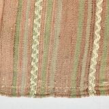 6x8 Light Green Brown Turkish Kilim Rug, 173x260Cm