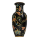 Old Large black vase decorated with leaves /vintage/ XXsiecle/potiche