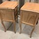 Paire de chevets de style Louis XV aspect bois brut