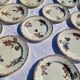 Clairefontaine earthenware plate and fruit bowl set, Saxe model