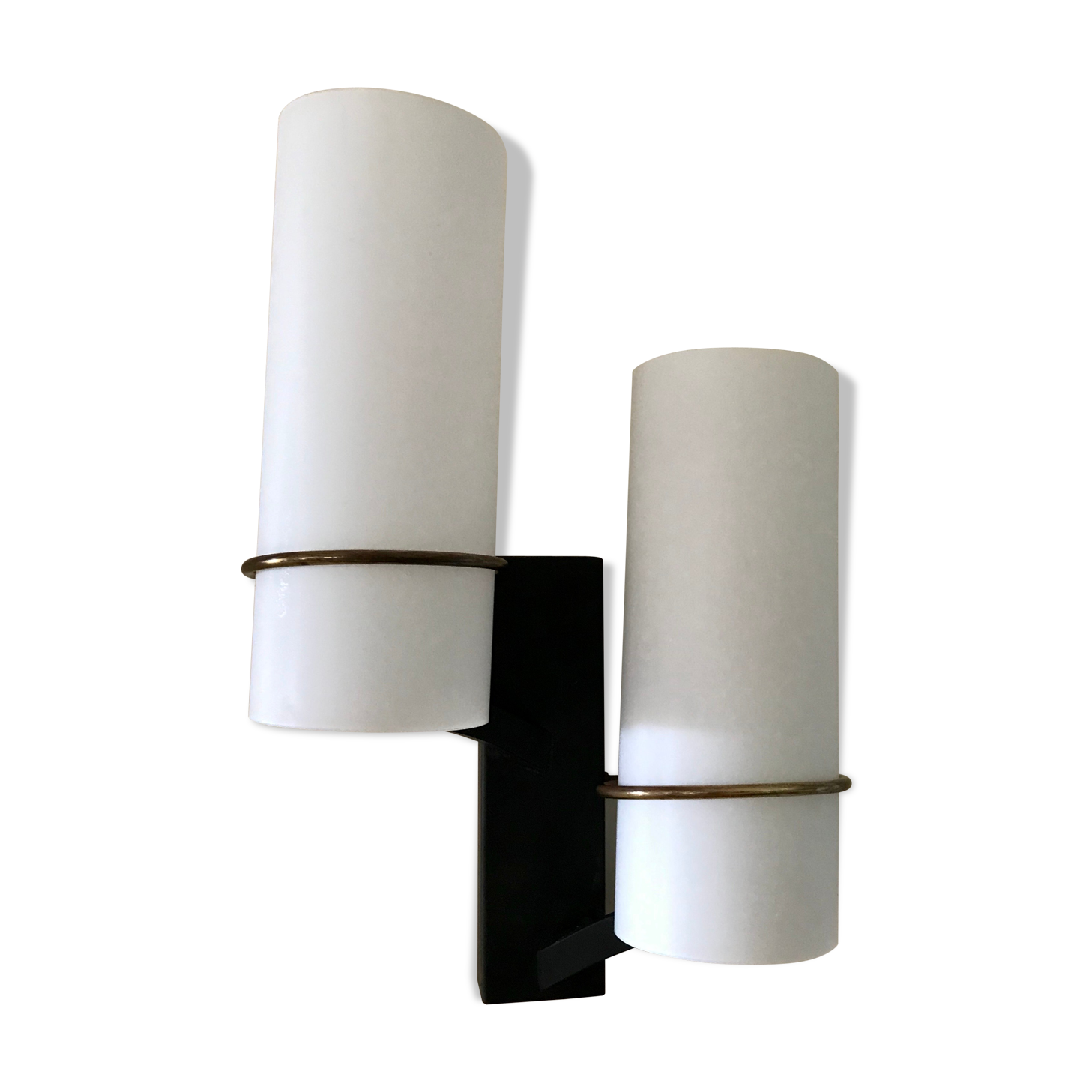 Double sconce in opaline