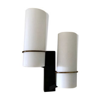 Double sconce in opaline