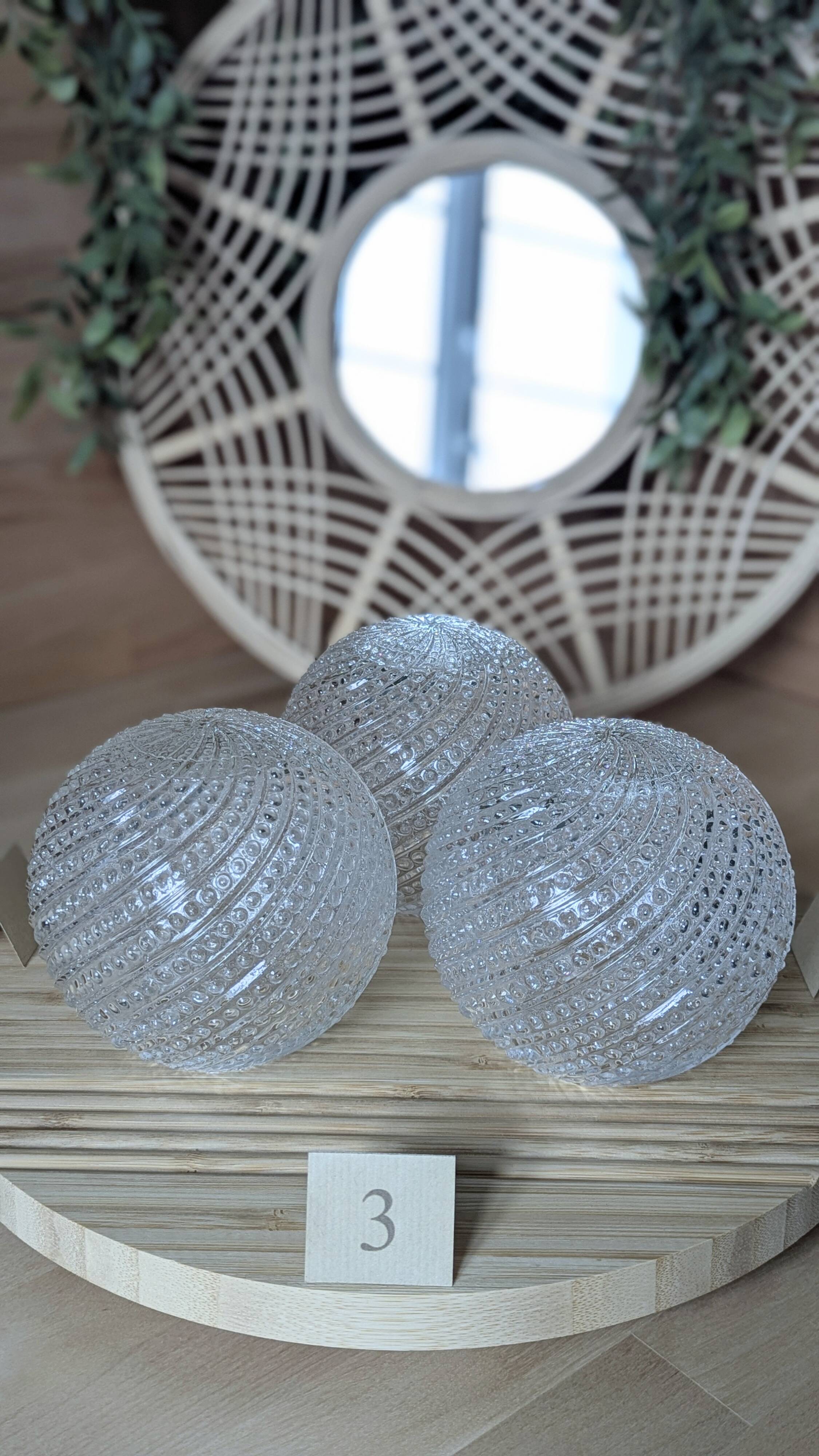 Set of 3 antique globes (L-0238)